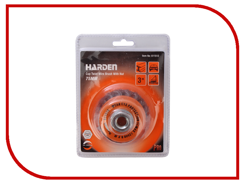 

Щетка Harden 75mm М14Х2 611512, 611512