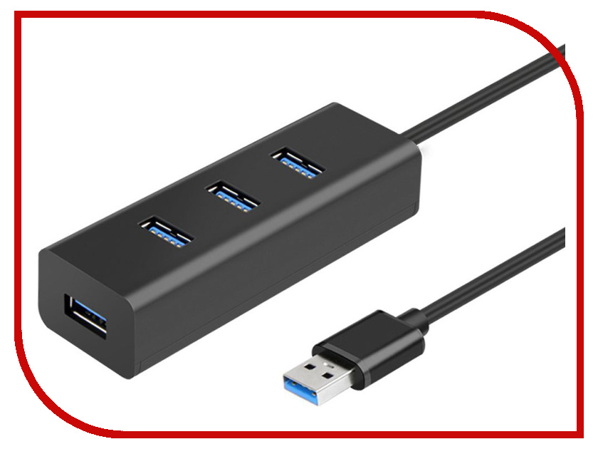

Хаб USB Orient BC-304 4xUSB 3.0 Black 30420, BC-304