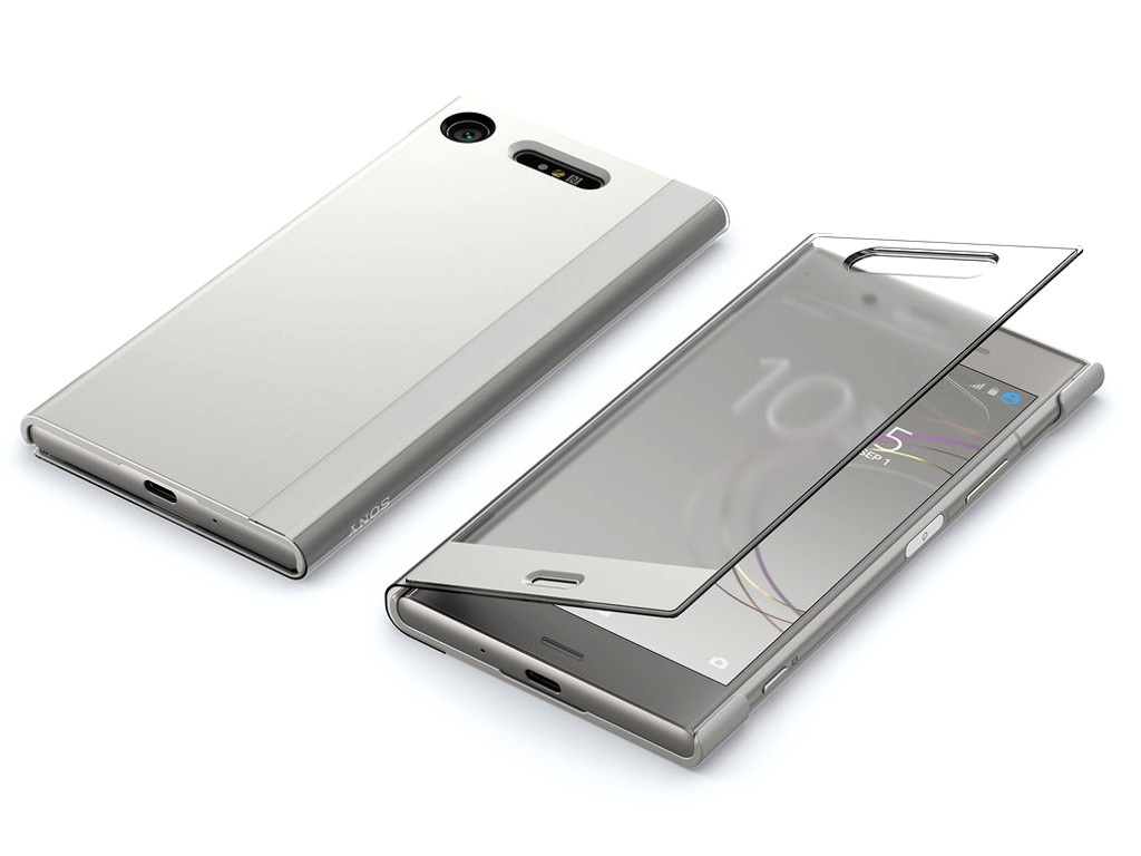 

Аксессуар Чехол Sony Xperia XZ1 с окошком SCTG50 Silver, Sony Xperia XZ1