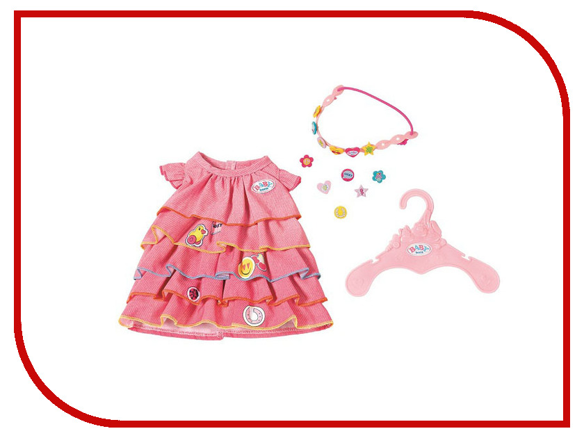 фото Одежда для куклы Zapf Creation Baby Born Платье и ободок-украшение 824-481