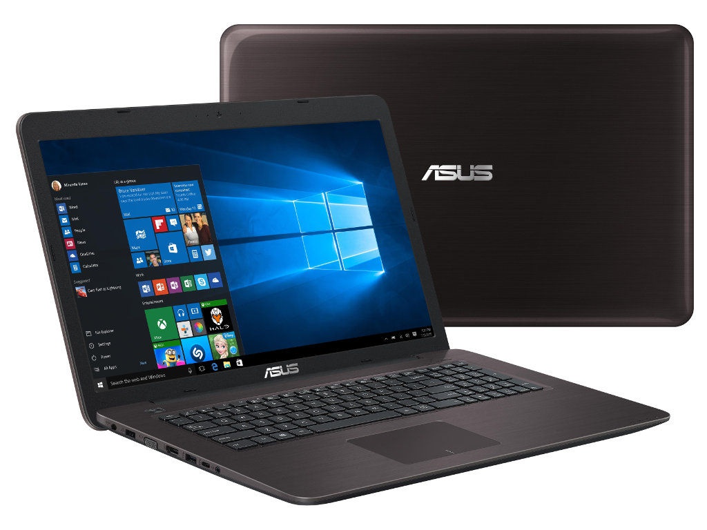 

Ноутбук ASUS X756UQ-T4496T 90NB0C31-M06010 Brown (Intel Core i7-7500U 2.7 GHz/8192Mb/1000Gb/DVD-RW/nVidia GeForce 940MX 2048Mb/Wi-Fi/Bluetooth/Cam/17.3/1920x1080/Windows 10 64-bit), 90NB0C31-M06010