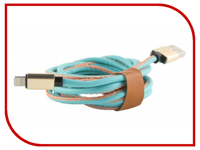 фото Аксессуар Red Line USB - 8 pin 2m Eco Leather Braid Blue