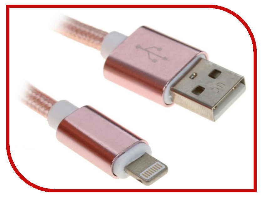 фото Аксессуар Red Line USB - 8 pin 2m Nylon Braid Pink