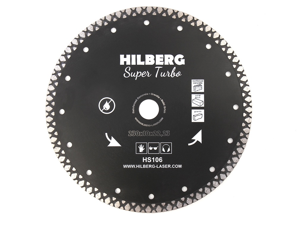 

Диск Trio Diamond Hilberg Super Turbo HS106 алмазный 230x22.23x10mm, HS106