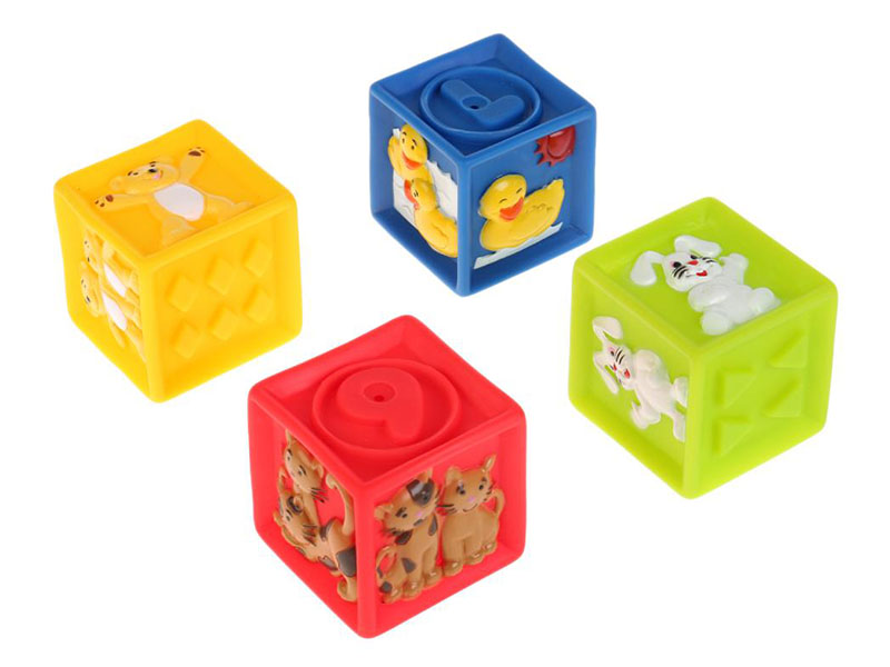 фото Игрушка Играем вместе Кубики с животными 4шт LXN-2-4