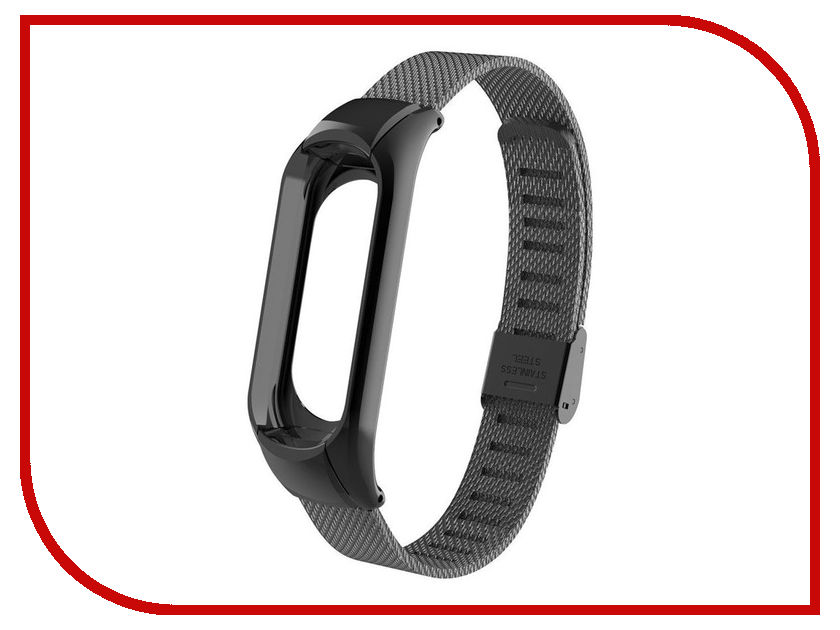 фото Aксессуар Ремешок Apres для Xiaomi Mi Band 3 Metal Mesh Strap Black