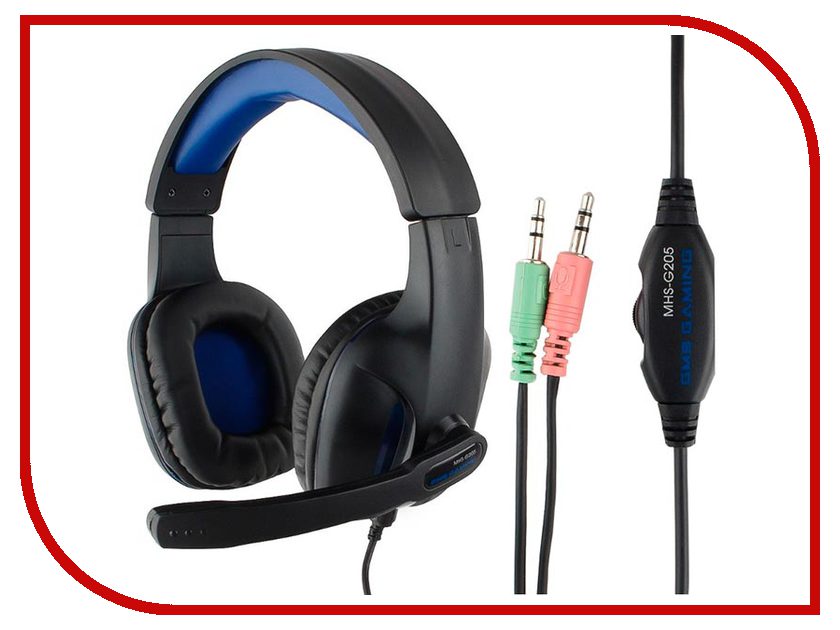 

Gembird MHS-G205 Black-Blue, MHS-G205