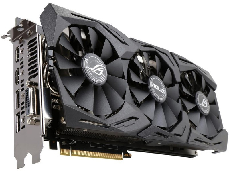 фото Видеокарта ASUS Radeon RX 580 1360Mhz PCI-E 3.0 8192Mb 8000Mhz 256 bit 2xDPI DVI 2xHDMI HDCP ROG-STRIX-RX580-8G-GAMING