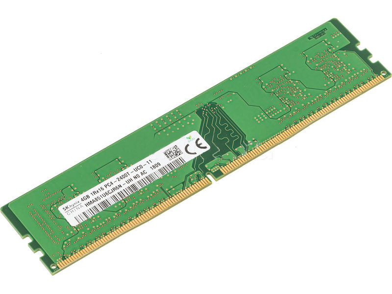 фото Модуль памяти hynix ddr4 dimm 2400mhz pc4 -19200 cl17 - 4gb hma851u6cjr6n-uhn0