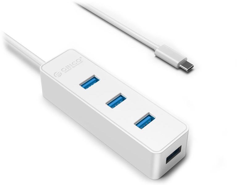 

Хаб USB Orico W5PH4-C3-10 Type-C to 4xUSB White, W5PH4-C3-10