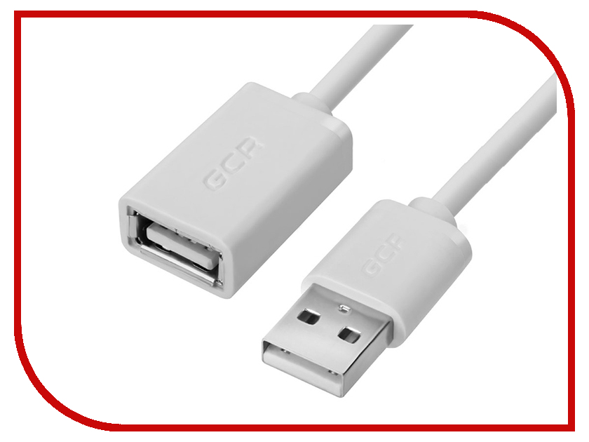 фото Аксессуар Greenconnect USB 2.0 AM - AF 0.2m White GCR-UEC5M-BB-0.2m