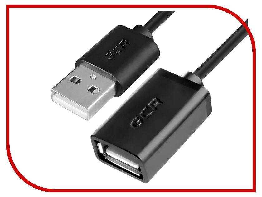 фото Аксессуар Greenconnect USB 2.0 AM - AF 1.5m Black GCR-UEC6M-BB2S-1.5m