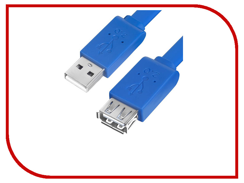 

Аксессуар Greenconnect PROF USB 2.0 AM - AF Blue GCR-UEC2M2-BD-1.0m, GCR-UEC2M2-BD-1.0m