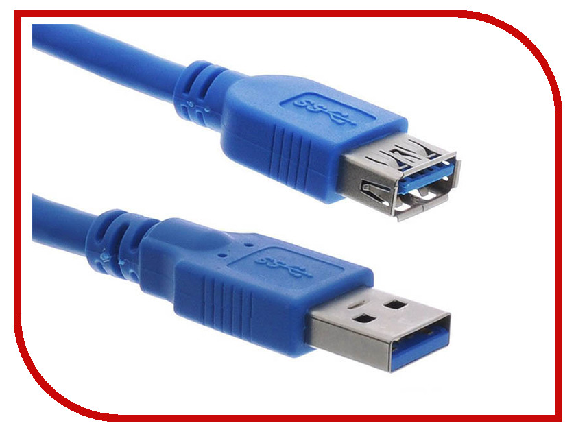 фото Аксессуар Greenconnect Premium USB 3.0 AM-AF Blue GC-U3A02-0.5m