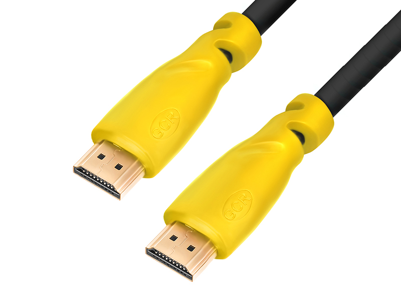 фото Аксессуар Greenconnect HDMI M/M v2.0 1.8m Black-Yellow GCR-HM341-1.8m