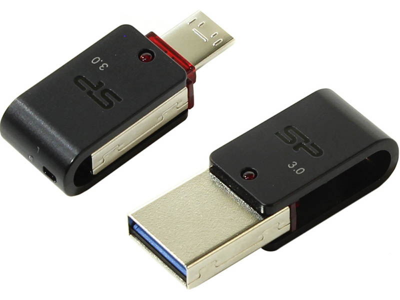 

USB Flash Drive 16Gb - Silicon Power Mobile X31 USB3.0 / USB micro-B OTG Black SP016GBUF3X31V1K, X31