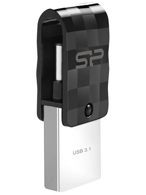 USB Flash Drive 128Gb - Silicon Power Mobile C31 USB 3.1 / USB Type-C Black SP128GBUC3C31V1K usb flash digma drive 2 128gb dgfum128a20sr