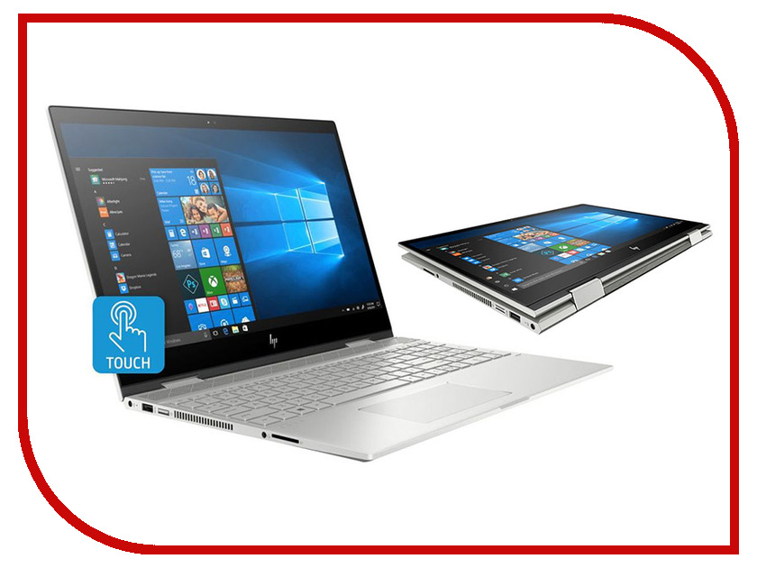 фото Ноутбук HP Envy x360 15-cn0003ur Silver 4GU76EA (Intel Core i5-8250U 1.6 GHz/8192Mb/256Gb SSD/Intel HD Graphics/Wi-Fi/Bluetooth/Cam/15.6/1920x1080/Windows 10 Home 64-bit) Hp (hewlett packard)