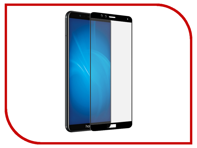 

Аксессуар Защитное стекло DF для Honor 7X Fullscreen+Fullglue hwColor-26 Black, DF hwColor-26