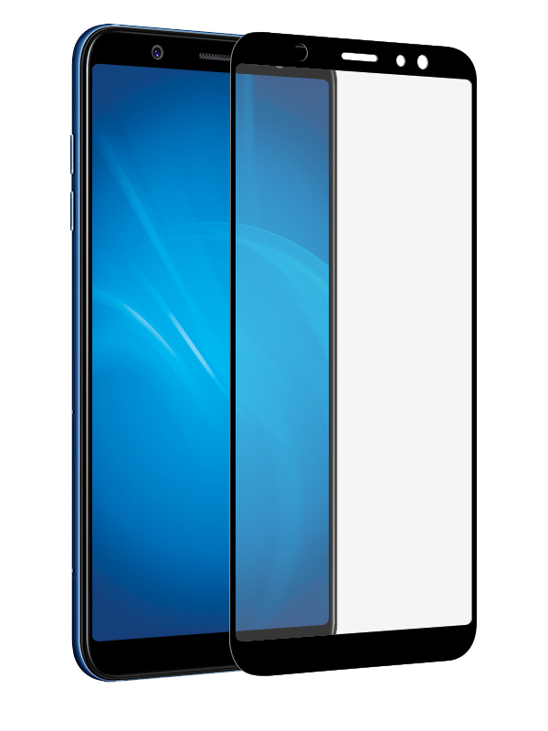 

Защитное стекло DF для Samsung Galaxy A6 2018 Full Screen+Full Glue sColor-38 Black, DF sColor-38