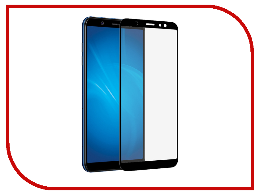 

Аксессуар Защитное стекло DF Fullscreen+Fullglue для Samsung Galaxy A6 Plus 2018 sColor-40 Black, DF sColor-40