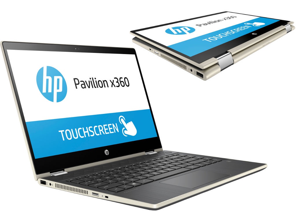 фото Ноутбук HP Pavilion x360 14-cd0021ur Gold 4MS06EA (Intel Core i5-8250U 1.6 GHz/4096Mb/256Gb SSD/nVidia GeForce MX130 2048Mb/Wi-Fi/Bluetooth/Cam/14.0/1920x1080/Windows 10 Home 64-bit) Hp (hewlett packard)