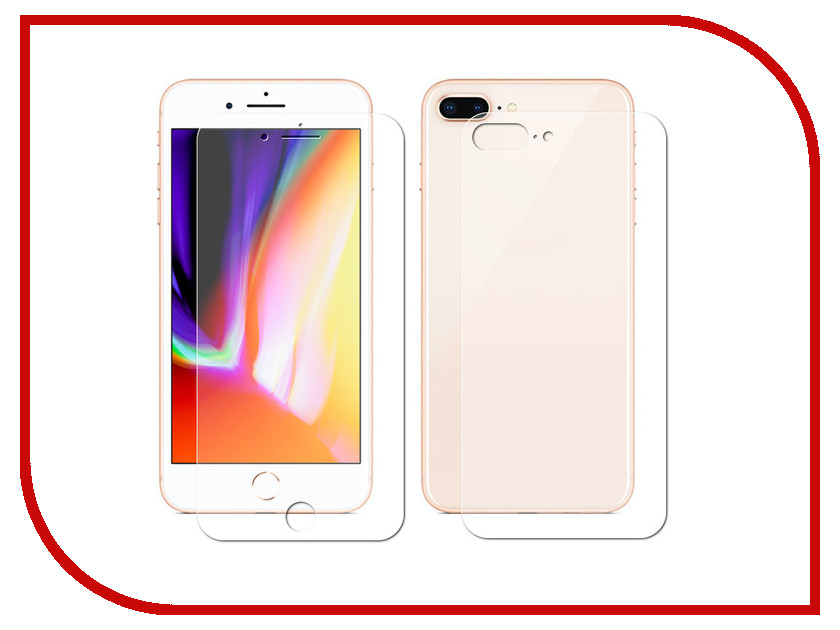 

Аксессуар Защитная пленка LuxCase для APPLE iPhone 8 Plus Full Screen Front&Back Transparent 88930, 88930