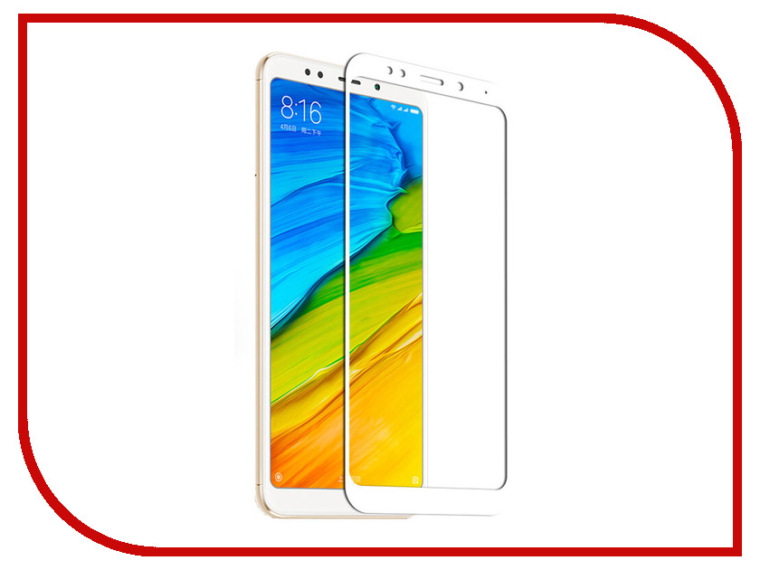 

Аксессуар Защитное стекло LuxCase для Xiaomi Redmi 5 Plus 3D White Frame 77967, 77967