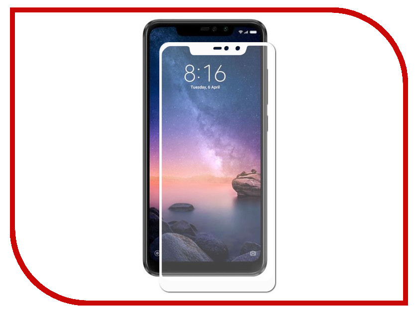 

Аксессуар Защитное стекло LuxCase для Xiaomi Redmi Note 6 32Gb 3D White Frame 77403, 77403