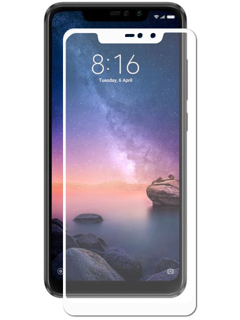 

Аксессуар Защитное стекло LuxCase для Xiaomi Redmi Note 6 32Gb 3D White Frame 77403, 77403