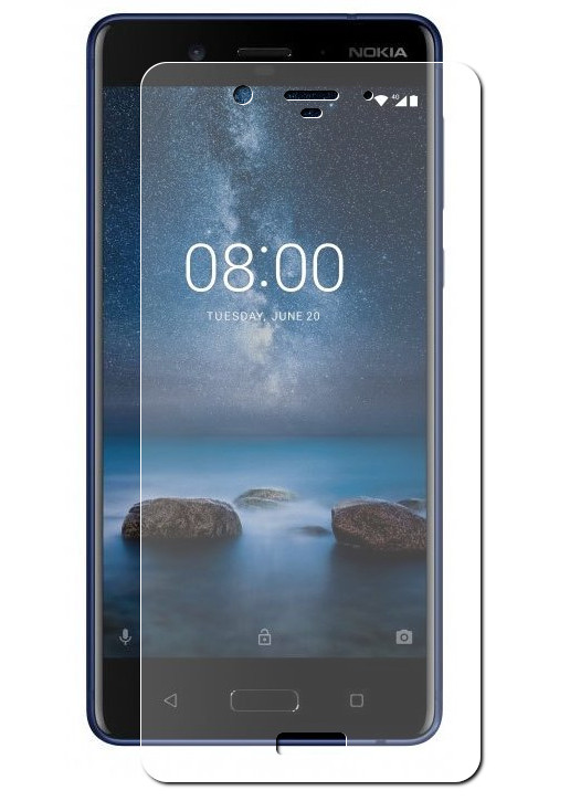

Аксессуар Защитная пленка LuxCase для Nokia 8 Full Screen Transparent 88634, 88634