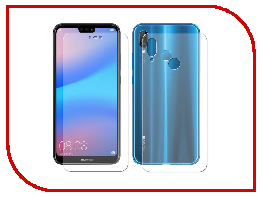 

Аксессуар Защитная пленка LuxCase для Huawei P20 Lite Full Screen Front&Back Transparent 89013, 89013