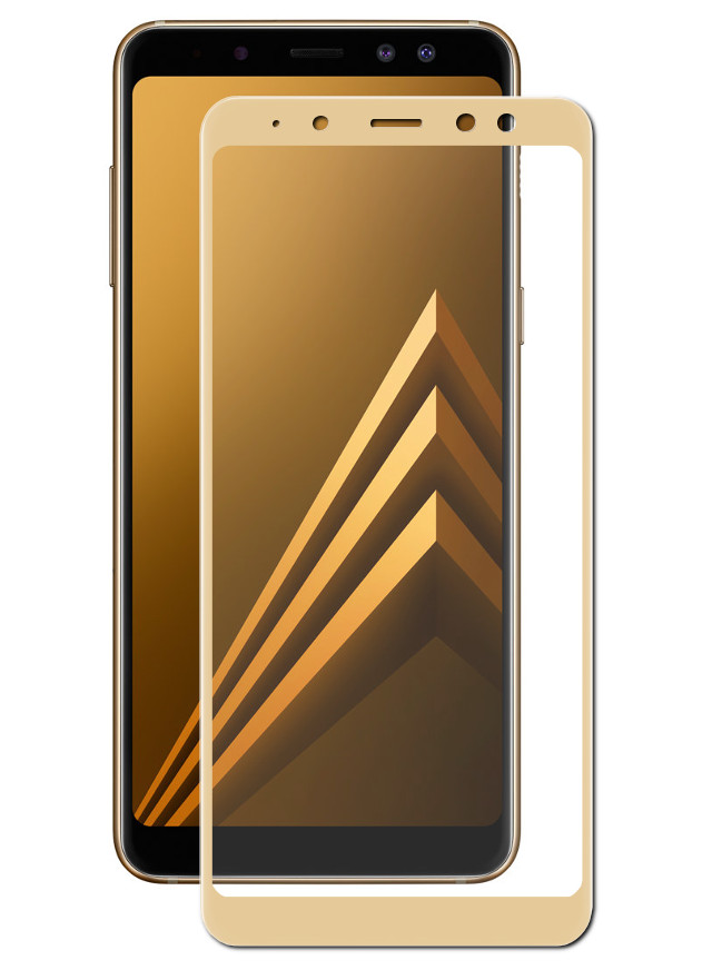 

Аксессуар Защитное стекло LuxCase для Samsung Galaxy A8 3D Gold Frame 77385, 77385