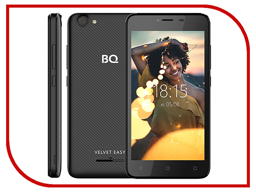 

Сотовый телефон BQ 5000G Velvet Easy Black, 5000G Velvet Easy