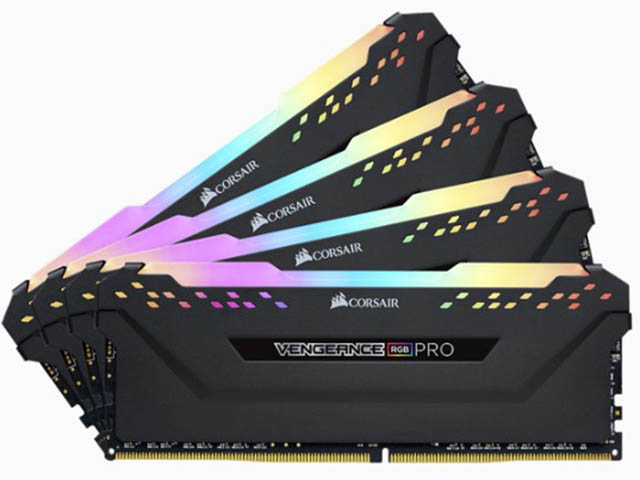 фото Модуль памяти Corsair Vengeance RGB Pro DDR4 DIMM 3000MHz PC4-24000 CL15 - 32Gb KIT (4x8Gb) Black CMW32GX4M4C3000C15