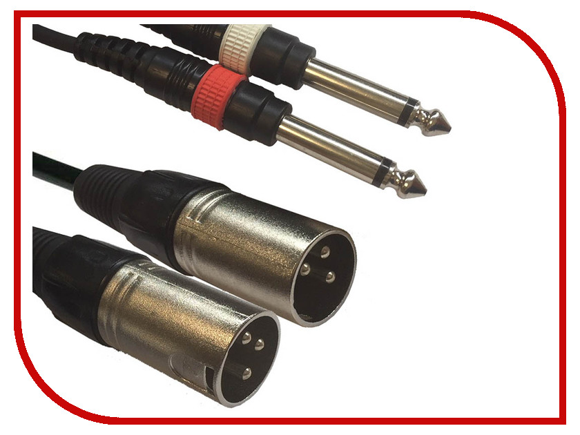 

American Dj 2x6.3mm Jack/M - 2xXLR M 3m AC-2XM-2J6M/3, AC-2XM-2J6M/3
