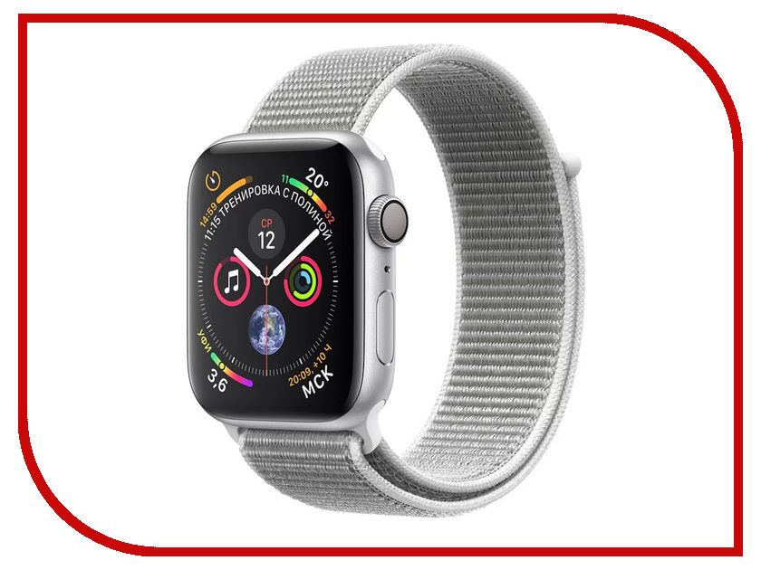 фото Умные часы APPLE Watch Series 4 40mm Silver Aluminium Case with Seashell Sport Loop MU652RU/A