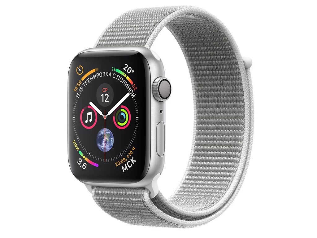 фото Умные часы APPLE Watch Series 4 40mm Silver Aluminium Case with Seashell Sport Loop MU652RU/A