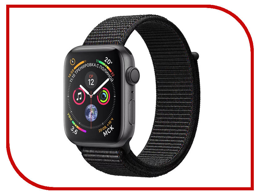 фото Умные часы APPLE Watch Series 4 40mm Space Grey Aluminium Case with Black Sport Loop MU672RU/A