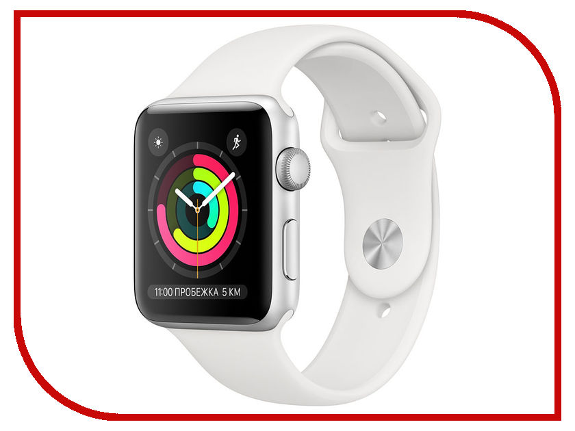 фото Умные часы Apple Watch Series 3 38mm Silver Aluminum Case with White Sport Band