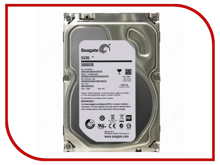 фото Жесткий диск 3Tb - Seagate ST3000VX000 SV35