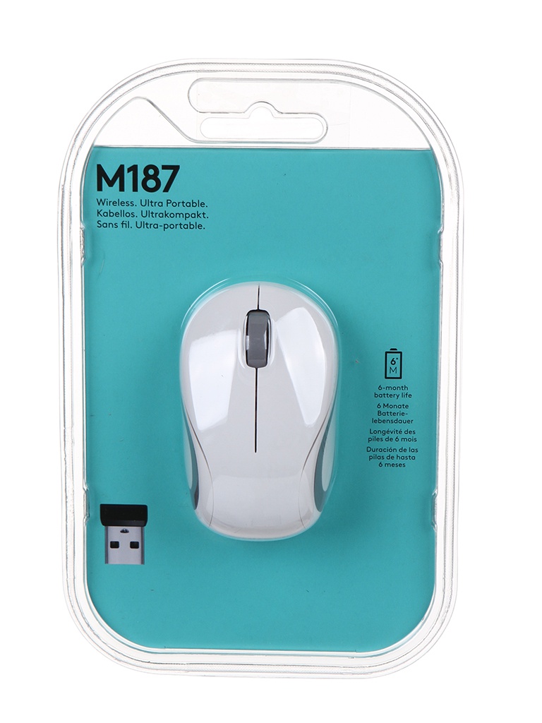 Zakazat.ru: Мышь Logitech Wireless Mini Mouse M187 White 910-002740