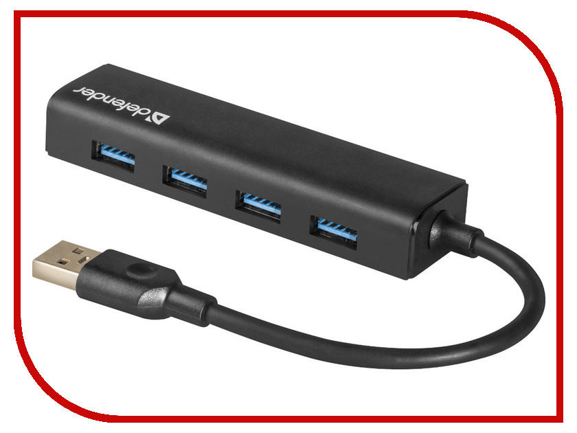 

Хаб USB Defender Quadro Express USB 3.0 4-ports 83204, 83204