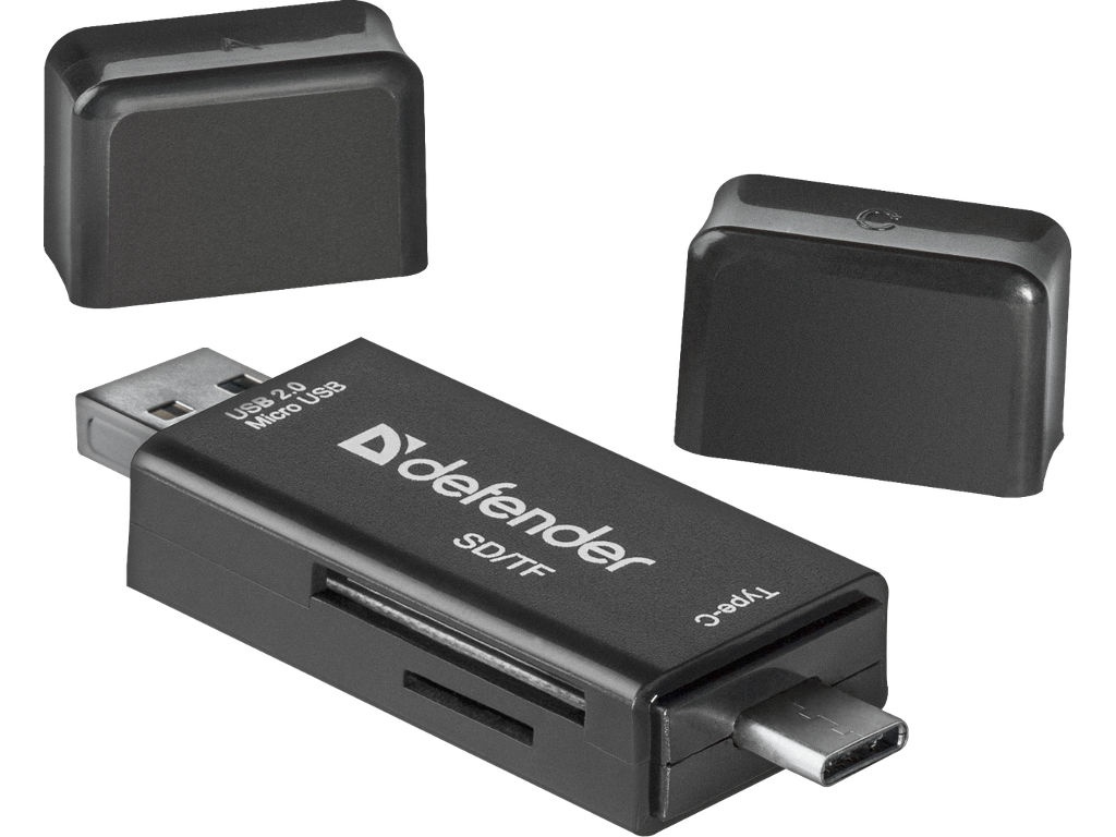 

Карт-ридер Defender Multi Stick USB 2.0 Type-A/B/C - SD/TF 83206, 83206