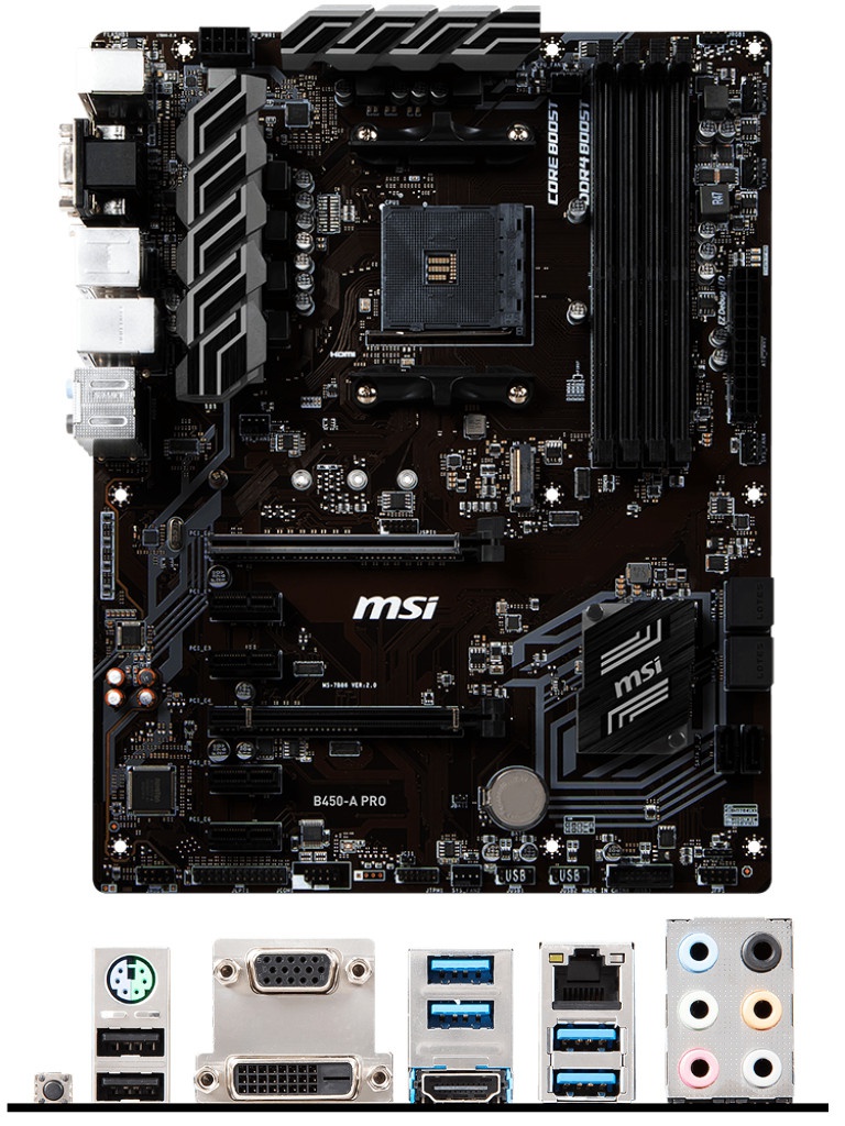 

Материнская плата MSI B450-A PRO, B450-A PRO