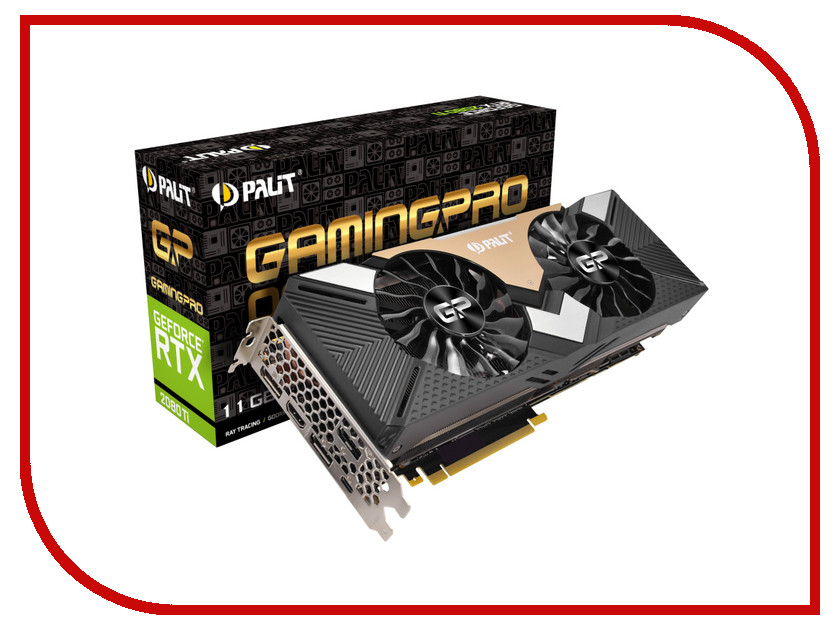 

Видеокарта Palit GeForce RTX 2080 Ti Gaming Pro OC 1650Mhz PCI-E 3.0 11264Mb 14000Mhz 352 bit HDMI 3xDP NE6208TS20LC-150A, NE6208TS20LC-150A