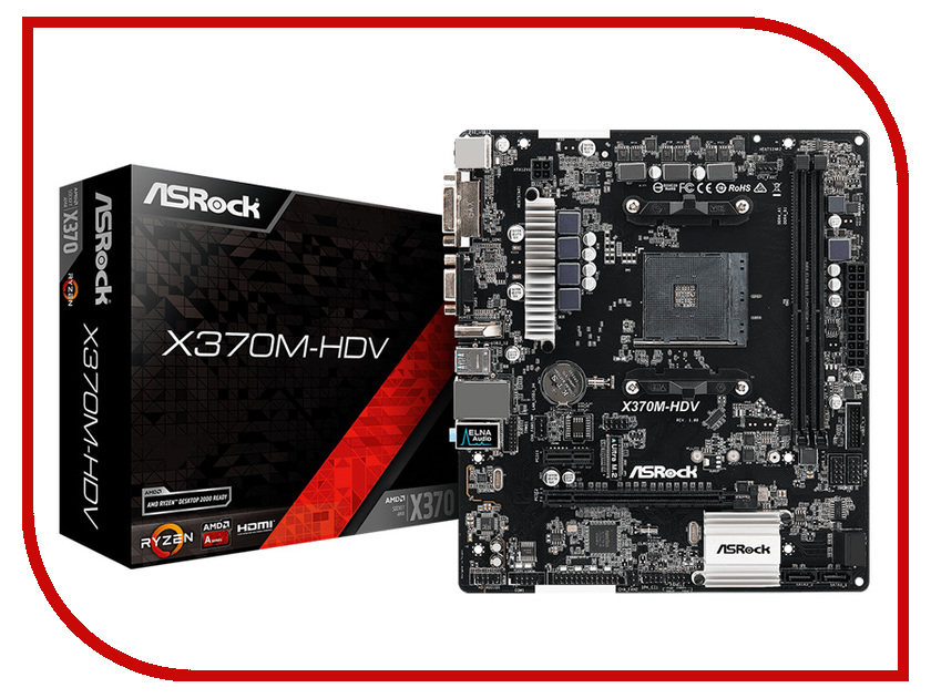 

Материнская плата ASRock X370M-HDV, X370M-HDV