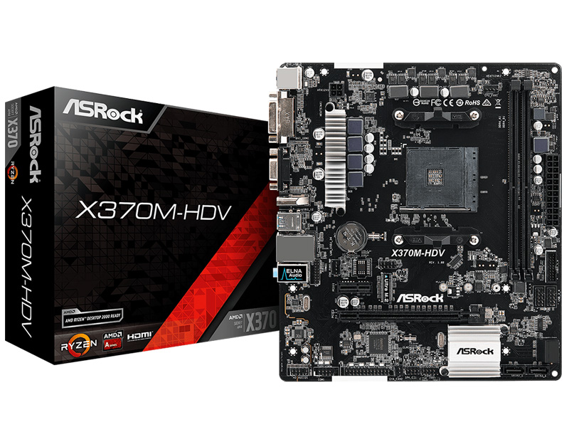 фото Материнская плата asrock x370m-hdv