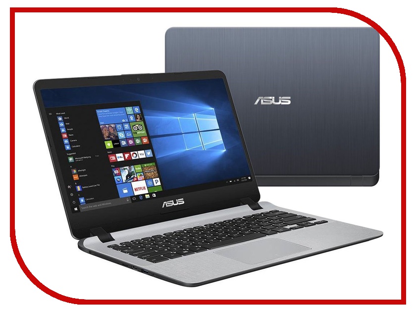 

Ноутбук ASUS X407UB-EB057T Stary Grey 90NB0HQ1-M01910 (Intel Core i5-7200U 2.5 GHz/8192Mb/256Gb SSD/nVidia GeForce MX110 2048Mb/Wi-Fi/Bluetooth/Cam/14.0/1920x1080/Windows 10), X407UB-EB057T