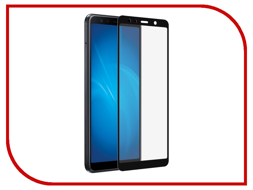 фото Аксессуар Закаленное стекло DF Full Screen для Samsung Galaxy A7 2018 sColor-56 Black Df-group